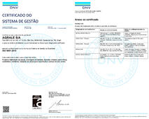 Certificado Internacional de Garantia da Qualidade: CERTIFICADO ISO9001 Agrale S.A.